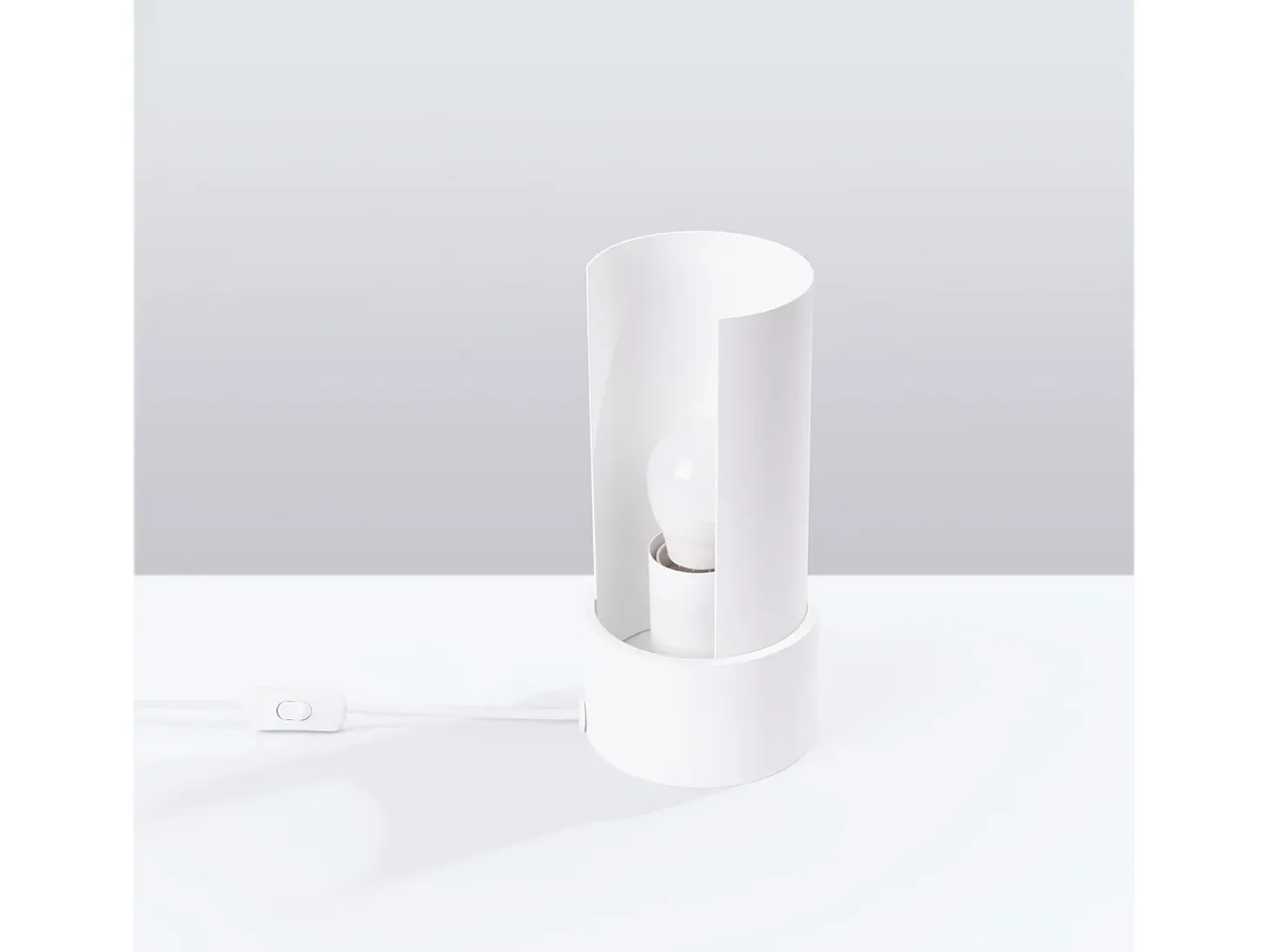Lámpara de escritorio Torow minimalista de acero - 1 fuentes luminosas 3000K - L.10 x A.21 cm - blanco