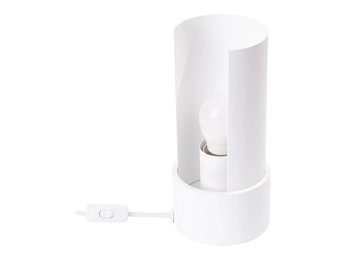 Lámpara de escritorio Torow minimalista de acero - 1 fuentes luminosas 3000K - L.10 x A.21 cm - blanco