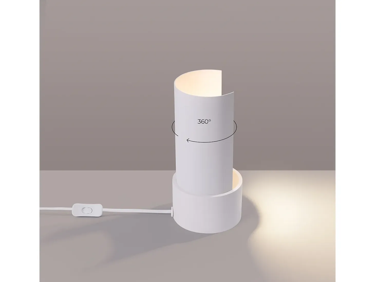 Lámpara de escritorio Torow minimalista de acero - 1 fuentes luminosas 3000K - L.10 x A.21 cm - blanco