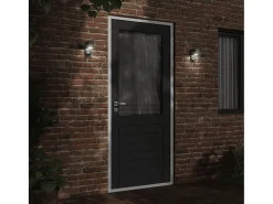 Lámpara de exterior con sensor aluminio fundido a presión negro ES224850