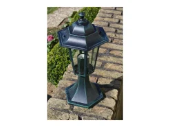 Lámpara de jardín 2 uds aluminio verde oscuro/negro ES647532