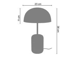 Lámpara de Mesa TOSEL ,madera,natural,A36xD 23xP23cm