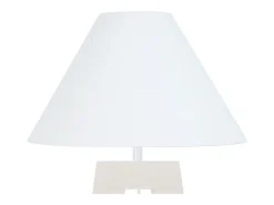 Lámpara de Mesa TOSEL ,madera,Blanco,A54xD 30xP30cm