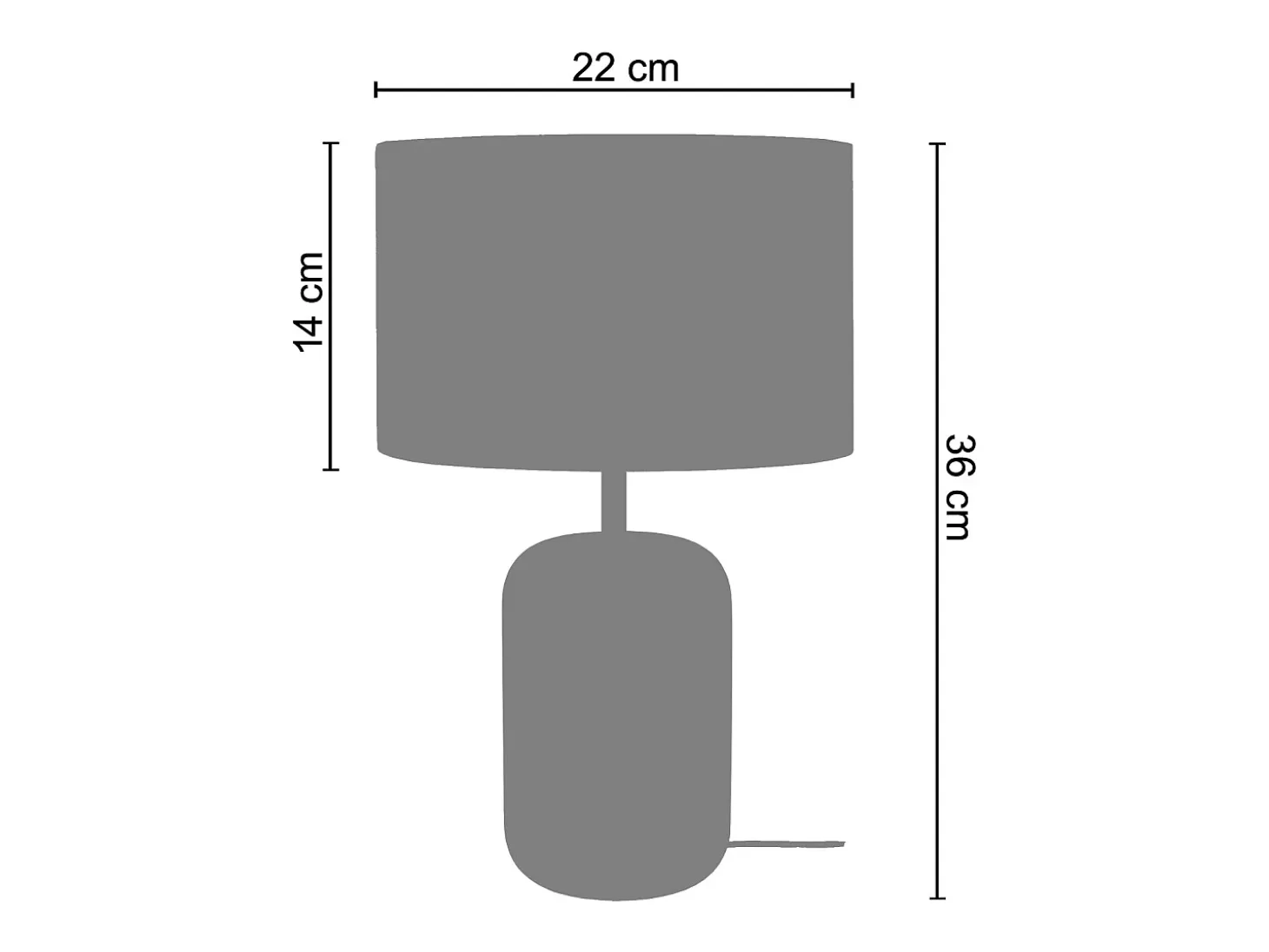 Lámpara de Mesa TOSEL ,madera,natural,A36xD22x P 22cm