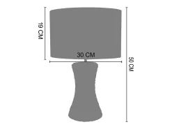 Lámpara de Mesa TOSEL ,sisal,Beije,A55xD45xP45cm