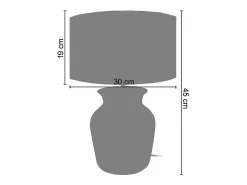 Lámpara de Mesa TOSEL ,vidrio,Transparente,A45xD30xP30cm