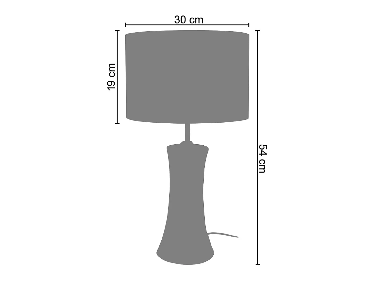 Lámpara de Mesa TOSEL ,vidrio,Rosa ,A54xD30xP30cm