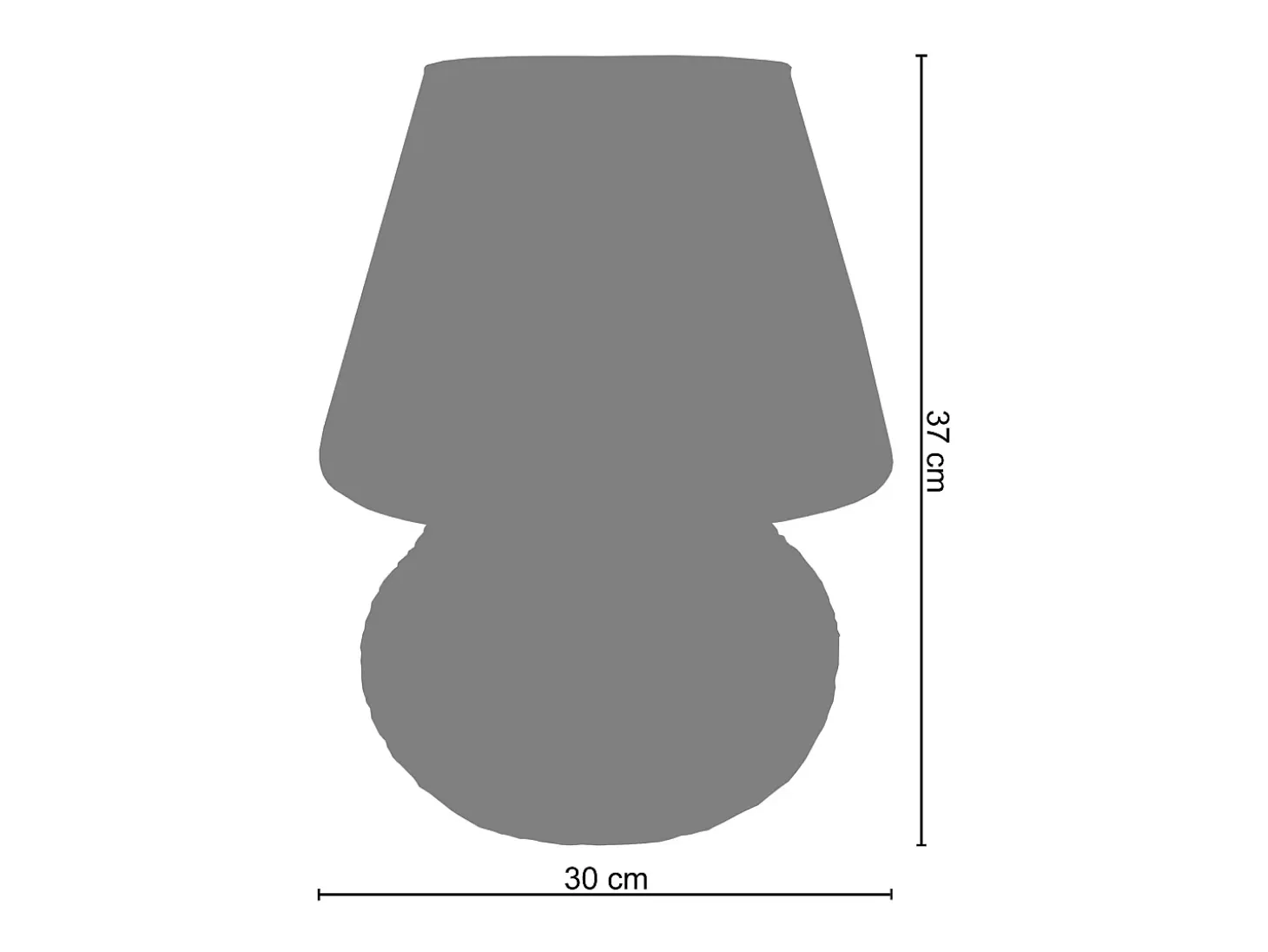Lámpara de Mesa TOSEL ,vidrio,Negro ,A27xD10xP10cm