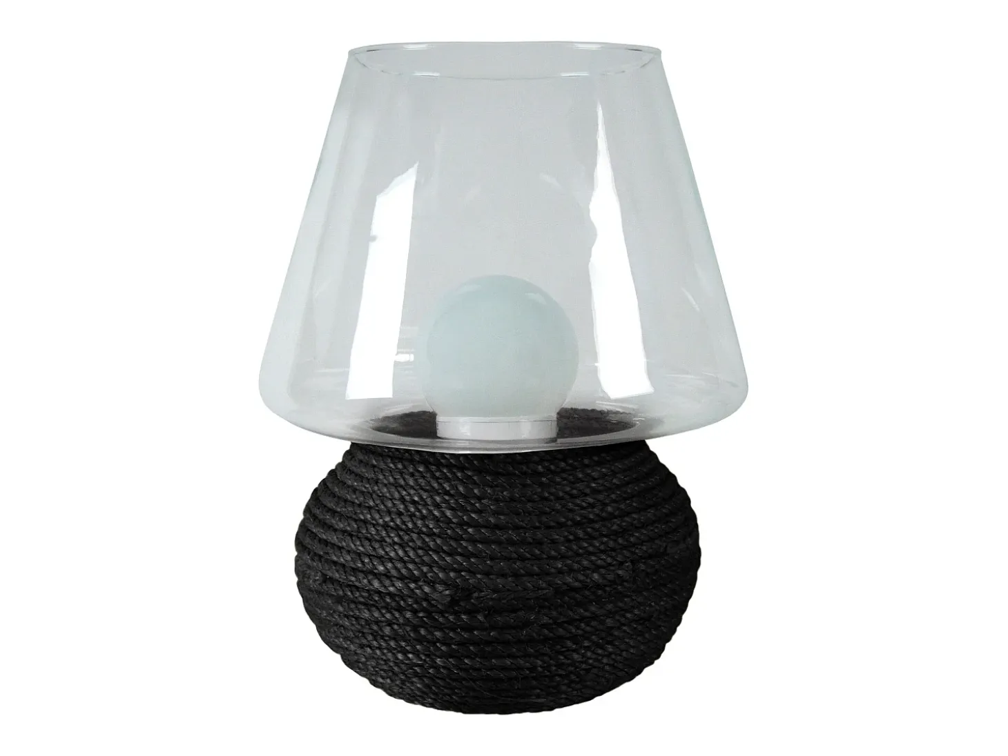 Lámpara de Mesa TOSEL ,vidrio,Negro ,A27xD10xP10cm