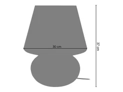 Lámpara de Mesa TOSEL ,vidrio ,Azul ,A54xD30xP30cm