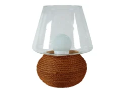 Lámpara de Mesa TOSEL ,vidrio,Marrón,A37xD30xP30 cm