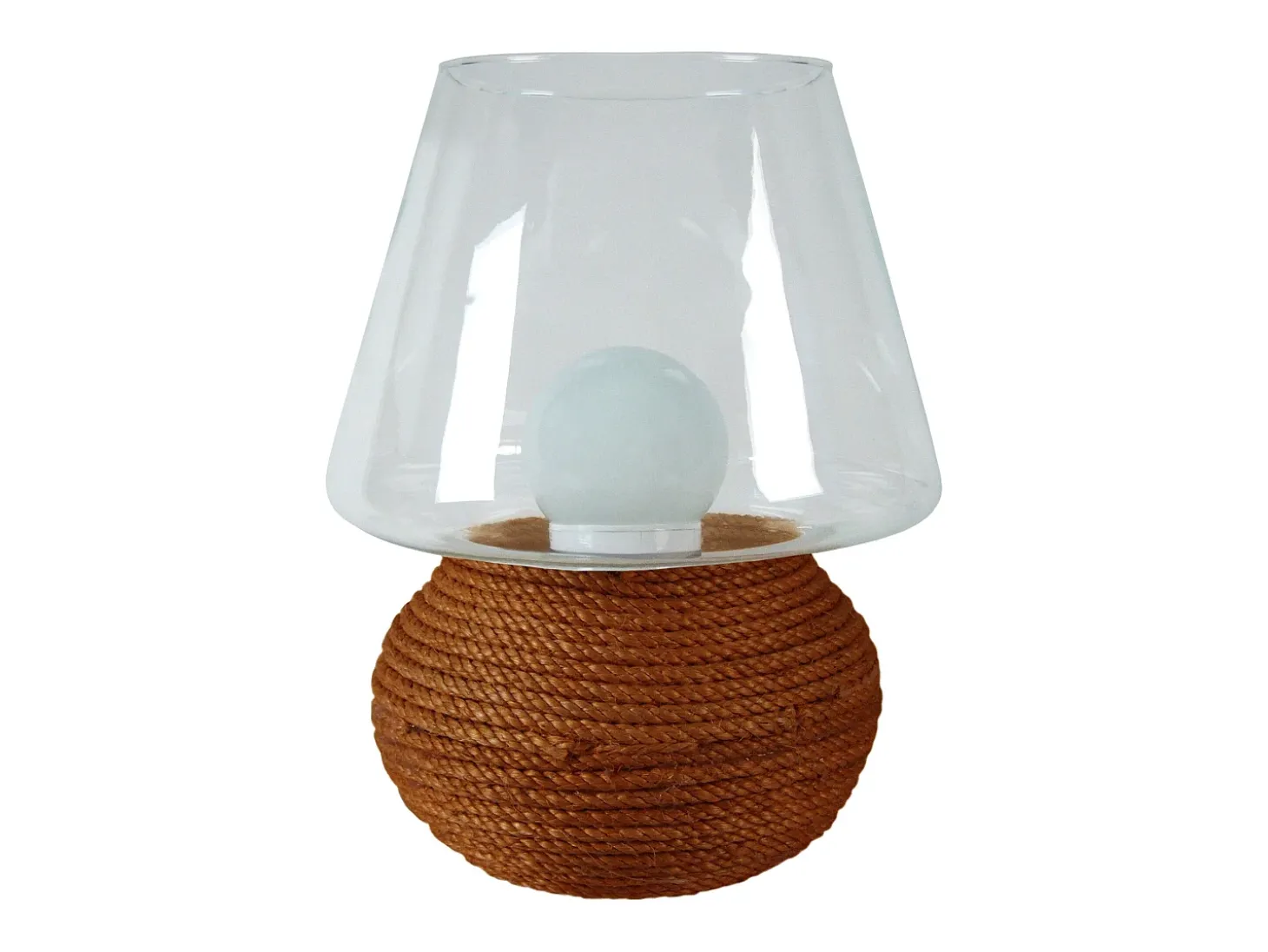 Lámpara de Mesa TOSEL ,vidrio,Marrón,A37xD30xP30 cm