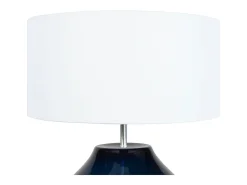 Lámpara de Mesa TOSEL ,vidrio,Azul ,A45xD 30xP30 cm