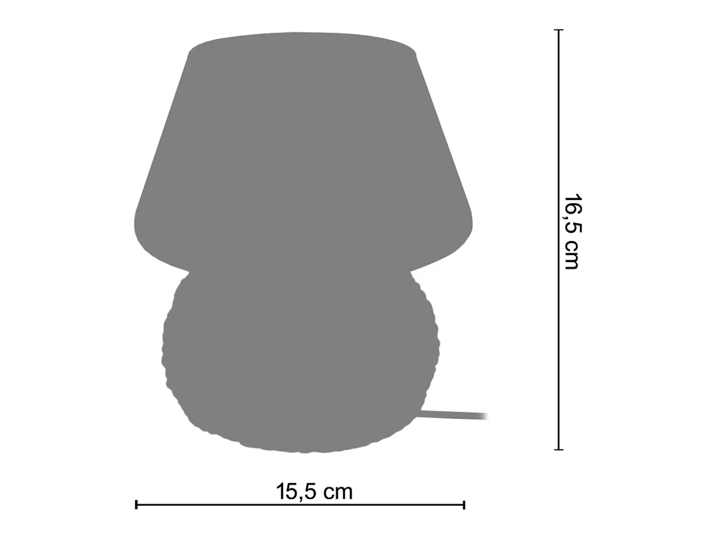 Lámpara de Mesa TOSEL ,vidrio ,natural,A37xD30xP30cm