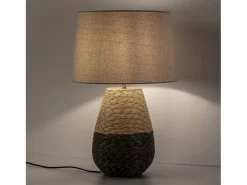 Lámpara de mesa Botan de ratán natural, diámetro 40,5 cm
