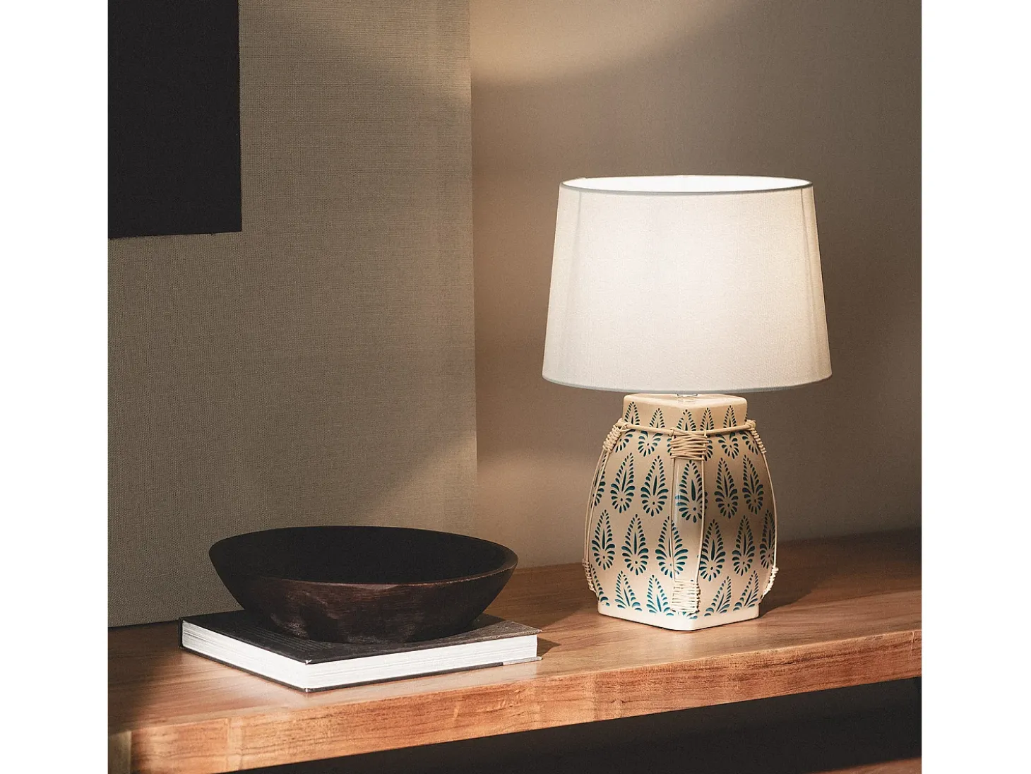 Lámpara de Mesa Cerámica Ariché Blanco
