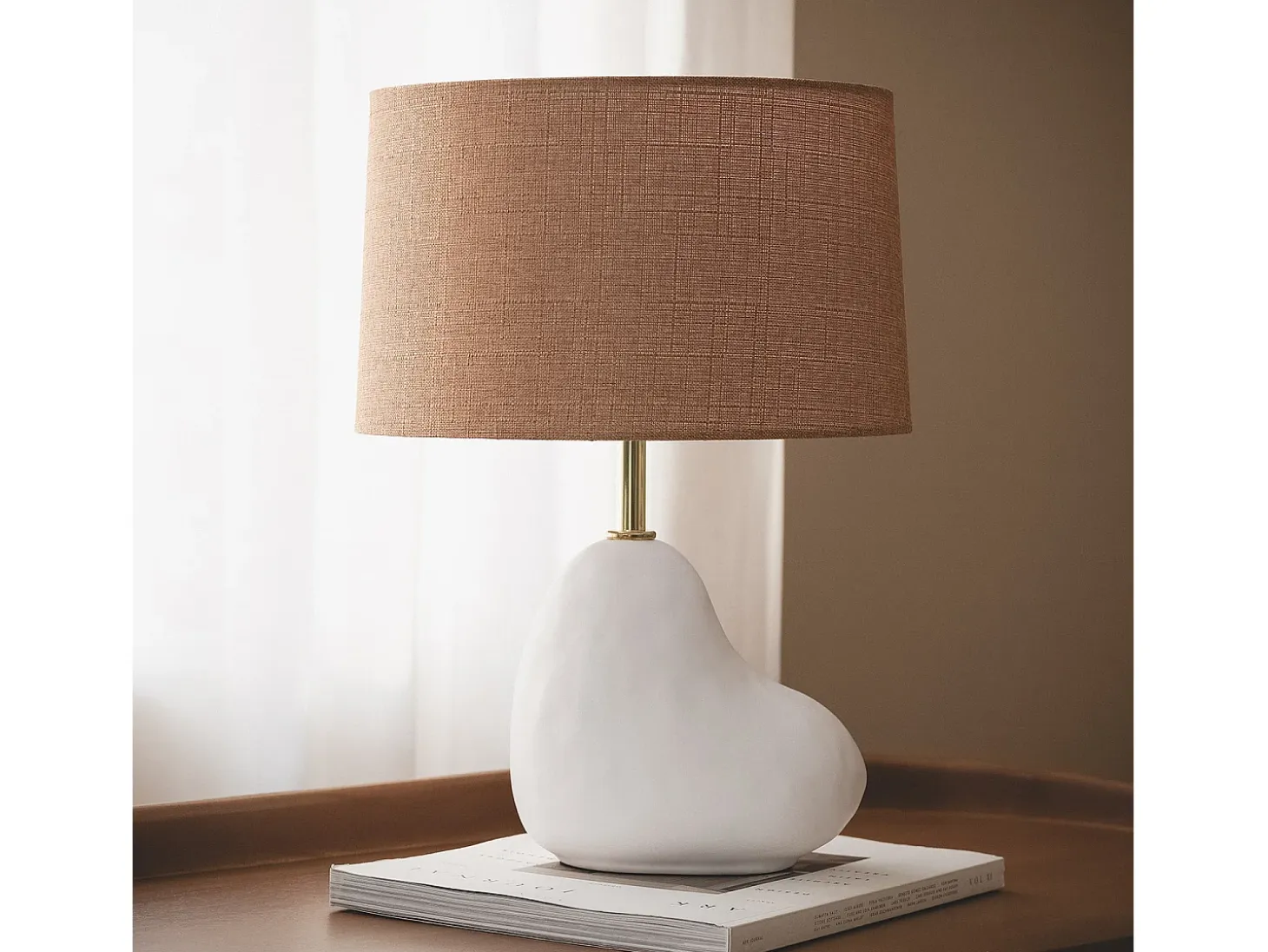 Lámpara de Mesa Cerámica Bulga Blanco