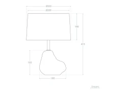 Lámpara de Mesa Cerámica Bulga Blanco