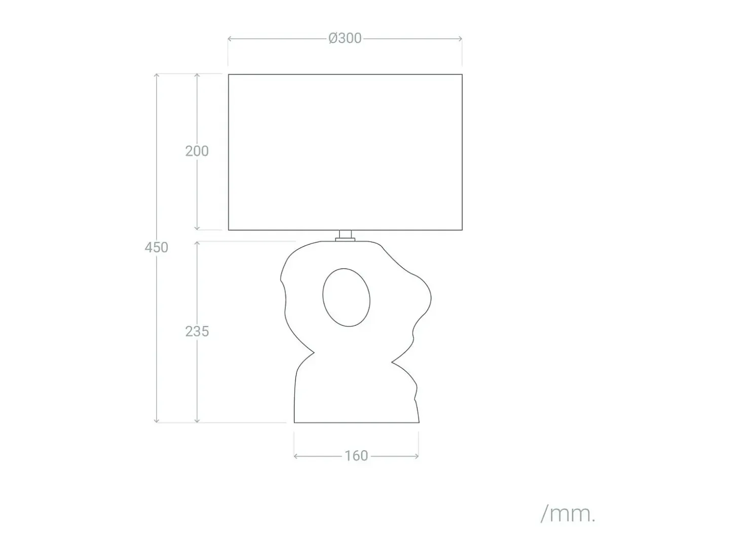 Lámpara de Mesa Cerámica Illinois Blanco