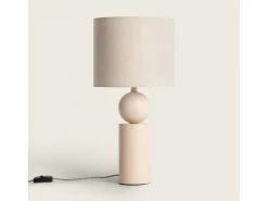 Lámpara de Mesa Cerámica Rahma Beige