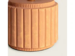 Lámpara de Mesa Cerámica y Rafia Kinney Terracota
