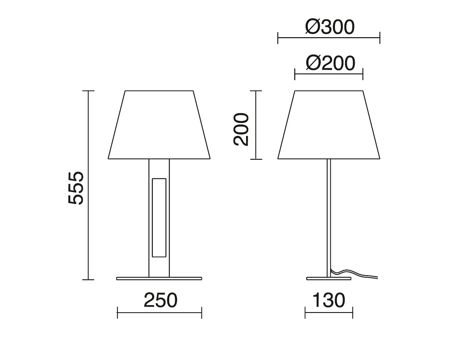 Lámpara de mesa CLASSICAL estilo clásico-Alt. 55,5 cm- interior- acero/tierra- on/off- cable 2M- pantalla Ø30- E27- IP20