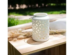 Lámpara de Mesa con Vela LED Portátil Renoir Blanco