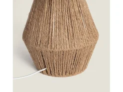 Lámpara de Mesa Cuerda Natural y Lino Muitu Dione Beige Lino