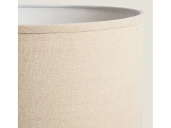 Lámpara de Mesa Cuerda Natural y Lino Muitu Dione Beige Lino