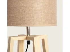 Lámpara de Mesa de Madera Korsade Camel