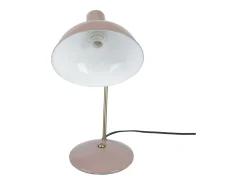Lámpara de mesa de metal con capucha