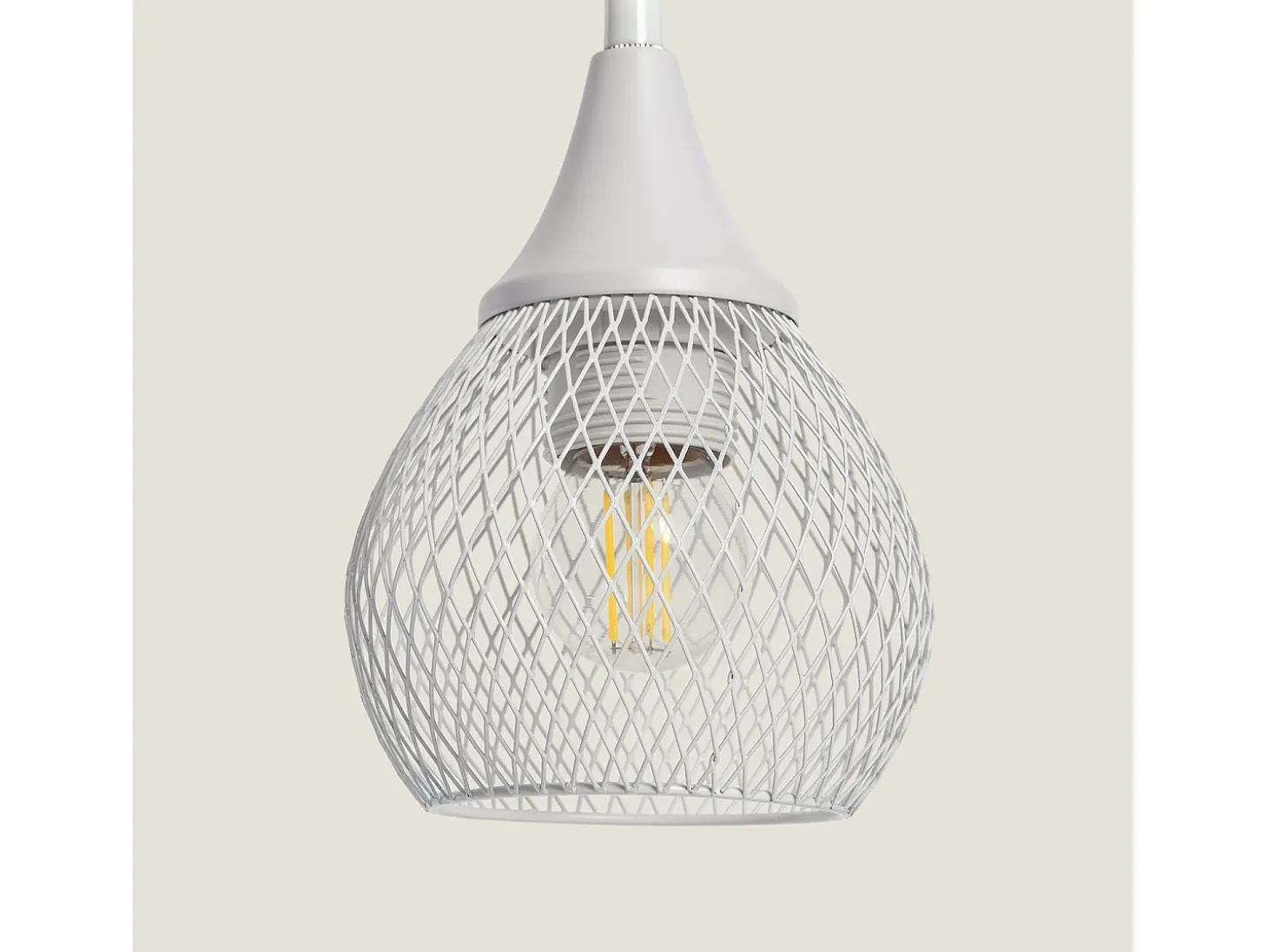 Lámpara de Mesa de Metal WiFi con Regulador Monah Blanco