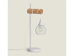 Lámpara de Mesa de Metal WiFi con Regulador Monah Blanco