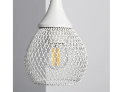 Lámpara de Mesa de Metal y Madera Monah Blanco