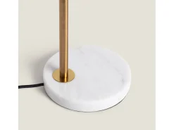 Lámpara de Mesa de Mármol y Metal Tinos Dorado