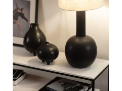 Lámpara de Mesa de Porcelana Guldan Negro