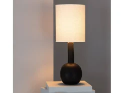 Lámpara de Mesa de Porcelana Guldan Negro