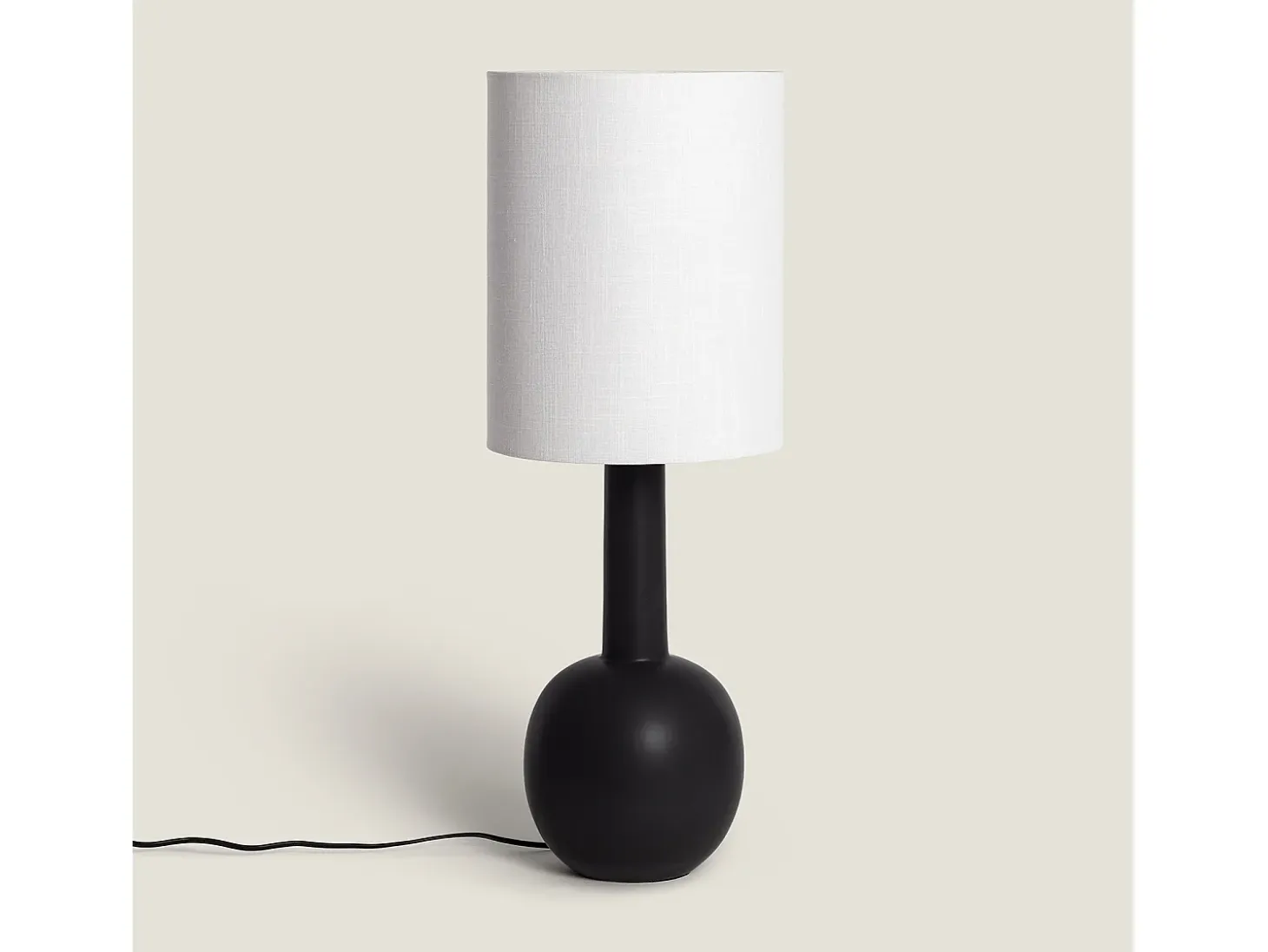 Lámpara de Mesa de Porcelana Guldan Negro