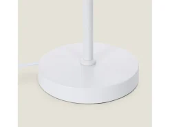 Lámpara de Mesa de Ratán y Metal Baracoa Blanco