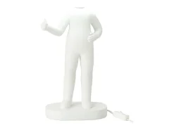 Lámpara de mesa de resina blanca 19.5x14x44.5 cm