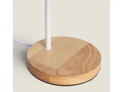 Lámpara de Mesa de Tela y Madera Jedali Blanco