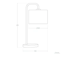 Lámpara de Mesa de Tela y Madera Jedali Blanco