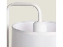 Lámpara de Mesa de Tela y Madera Jedali Blanco