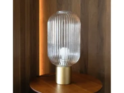 Lámpara de mesa de vidrio estriado - Lou