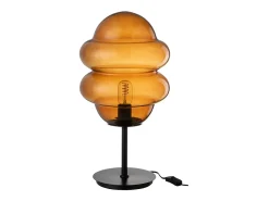 Lámpara de mesa de vidrio marrón 28*28*52 cm