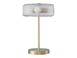 Lámpara de mesa dorada y transparente D.30 x Alt.49 cm- LACAYA