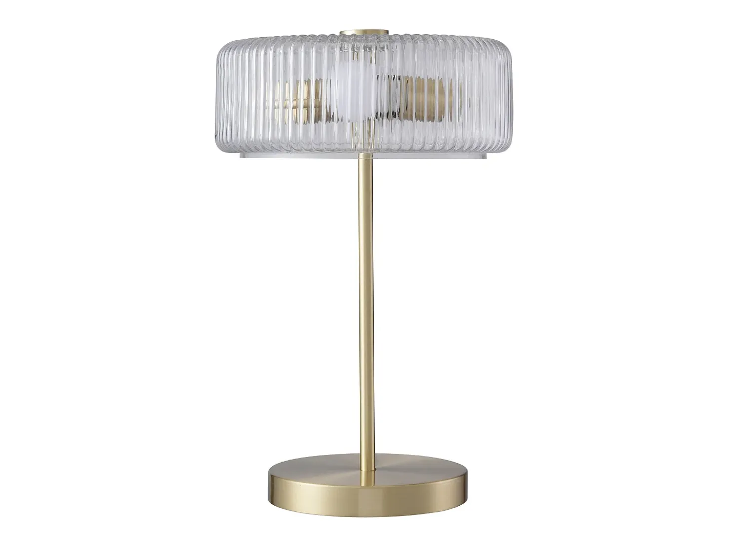 Lámpara de mesa dorada y transparente D.30 x Alt.49 cm- LACAYA