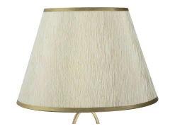 Lámpara de mesa elegante con base dorada y pantalla beige Flush M