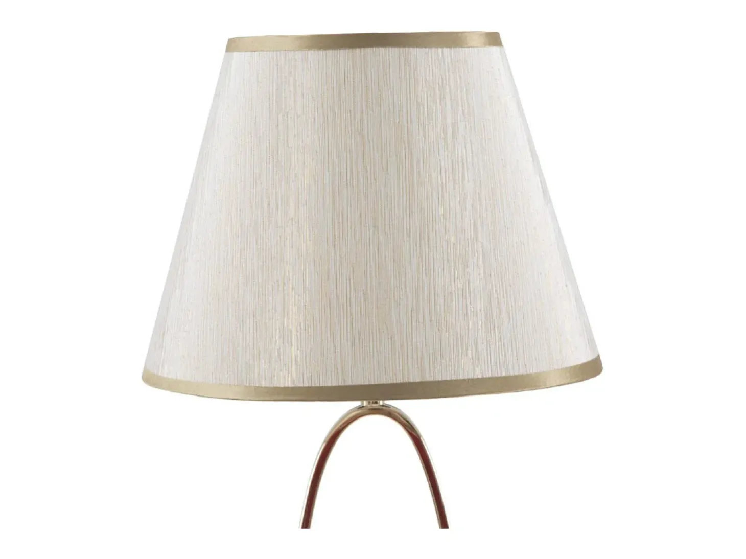 Lámpara de mesa elegante con base dorada y pantalla beige Flush S
