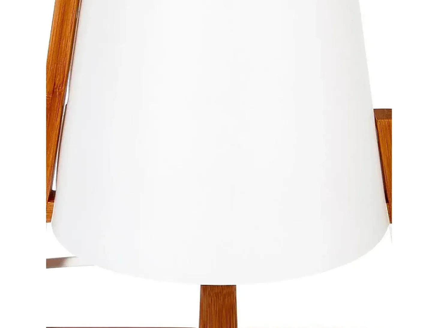 Lámpara de mesa Gong Atmosphera blanco/madera 32x21,5x21,5 cm